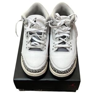Air Jordan 3 Retro GS White Black Iron Youth Sneakers‎ DX6665-100 Size 7Y